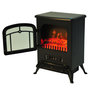 Voir la diapositive 5 : HOMCOM Cheminée électrique poêle style rétro thermostat 1000-2000 W noir