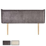 IDIMEX Tête de lit OVIO 160 sur pieds, en tissu. Coloris disponibles : Gris