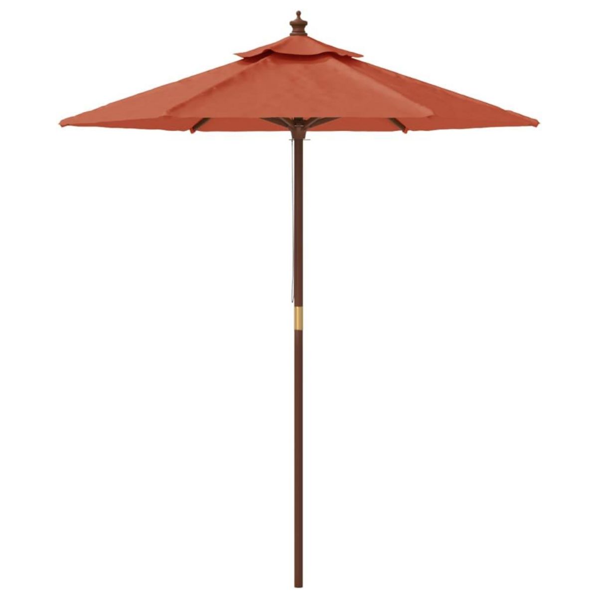 VIDAXL Parasol de jardin avec mat en bois terre cuite 196x231 cm