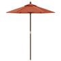Voir la diapositive 4 : VIDAXL Parasol de jardin avec mat en bois terre cuite 196x231 cm
