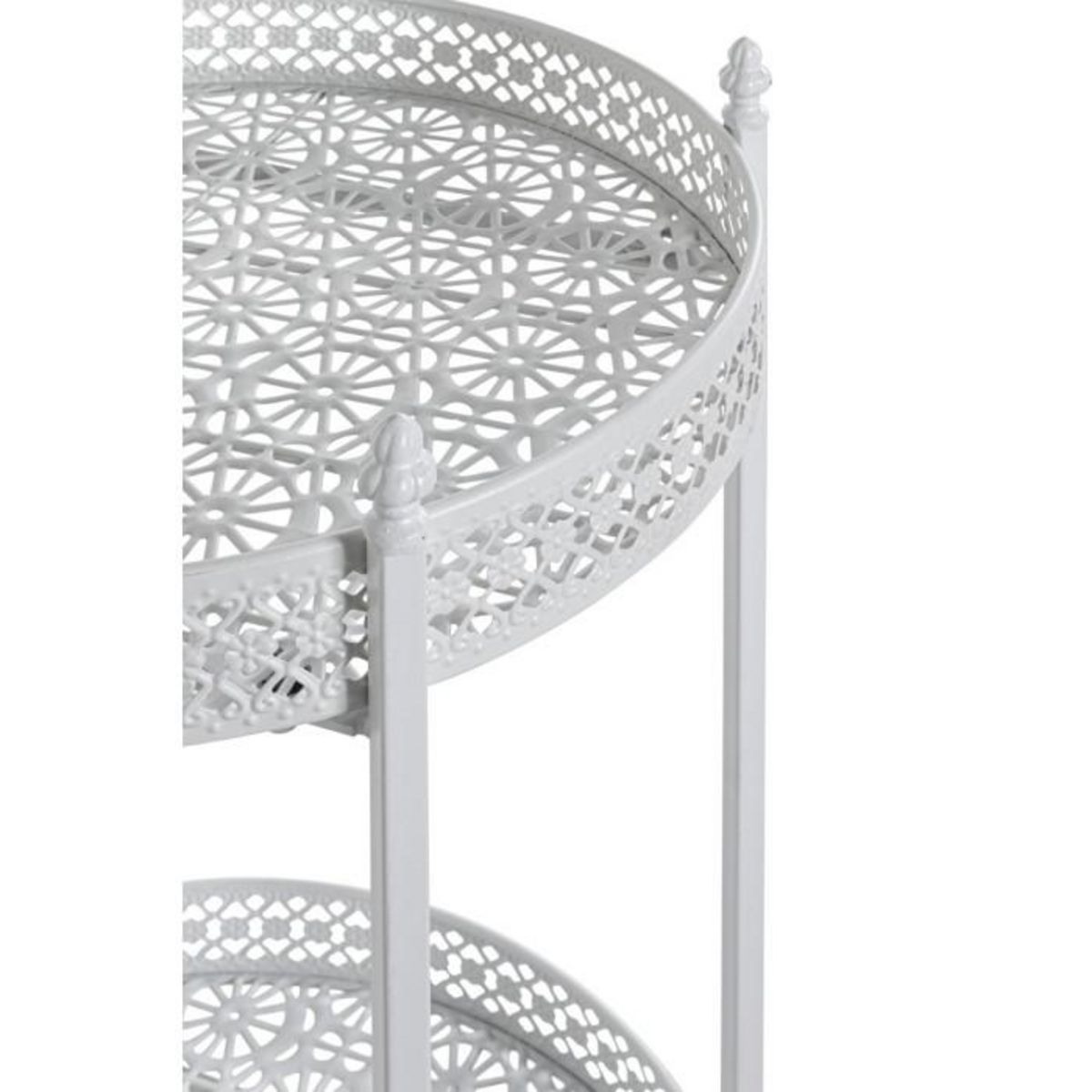 Paris Prix Desserte de Cuisine Ronde  Ulika  74cm Blanc