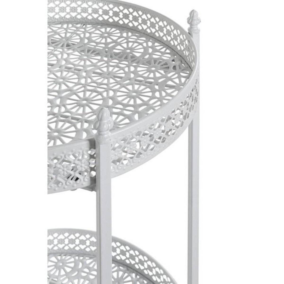 Paris Prix Desserte de Cuisine Ronde  Ulika  74cm Blanc