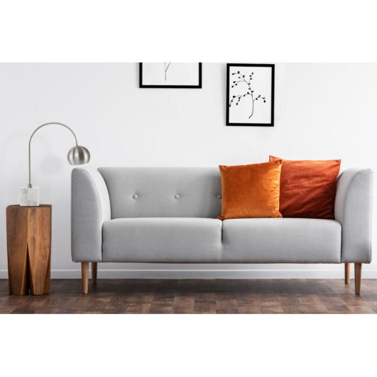 Paris Prix Lampe à Poser en Marbre  Bella  58cm Argent & Blanc