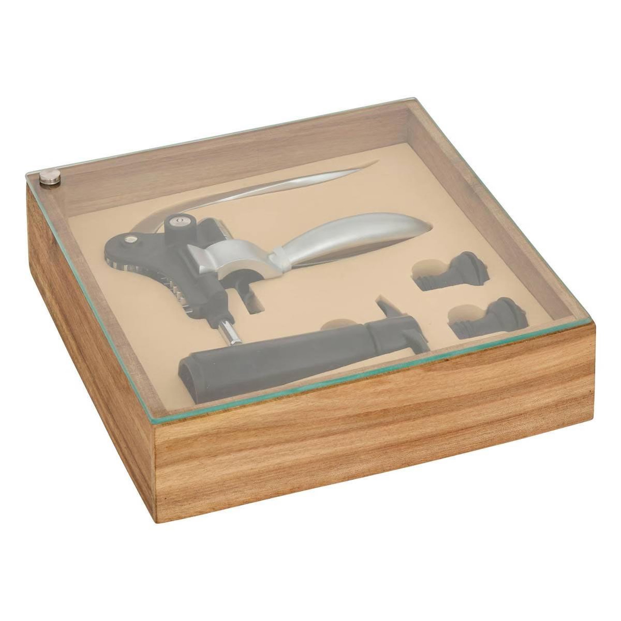 SECRET DE GOURMET Coffret sommelier 4 pièces  jules  24cm marron