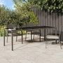 Voir la diapositive 1 : VIDAXL Table de jardin gris 250x100x75 cm Verre trempe et poly rotin