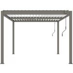 Habitat et Jardin Pergola bioclimatique  Windsor  - 3 x 4 m - Taupe