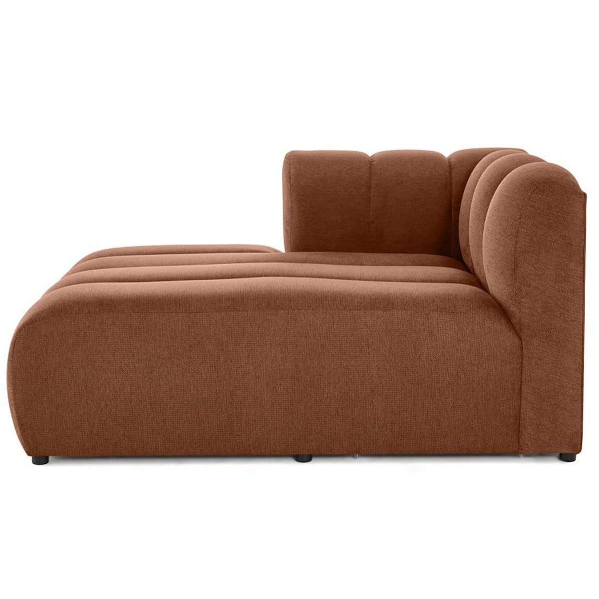 LISA DESIGN Debbie - module d'assise méridienne gauche en tissu texturé