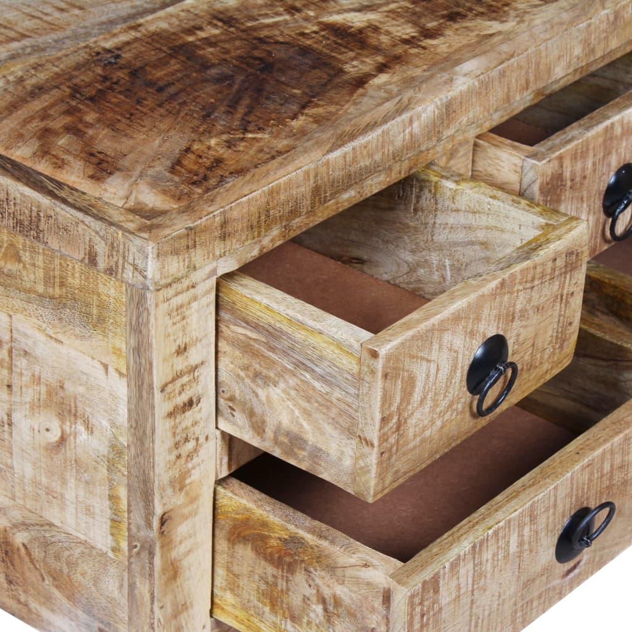 Voir la diapositive 5 : VIDAXL Table basse Bois de manguier brut 70 x 70 x 40 cm