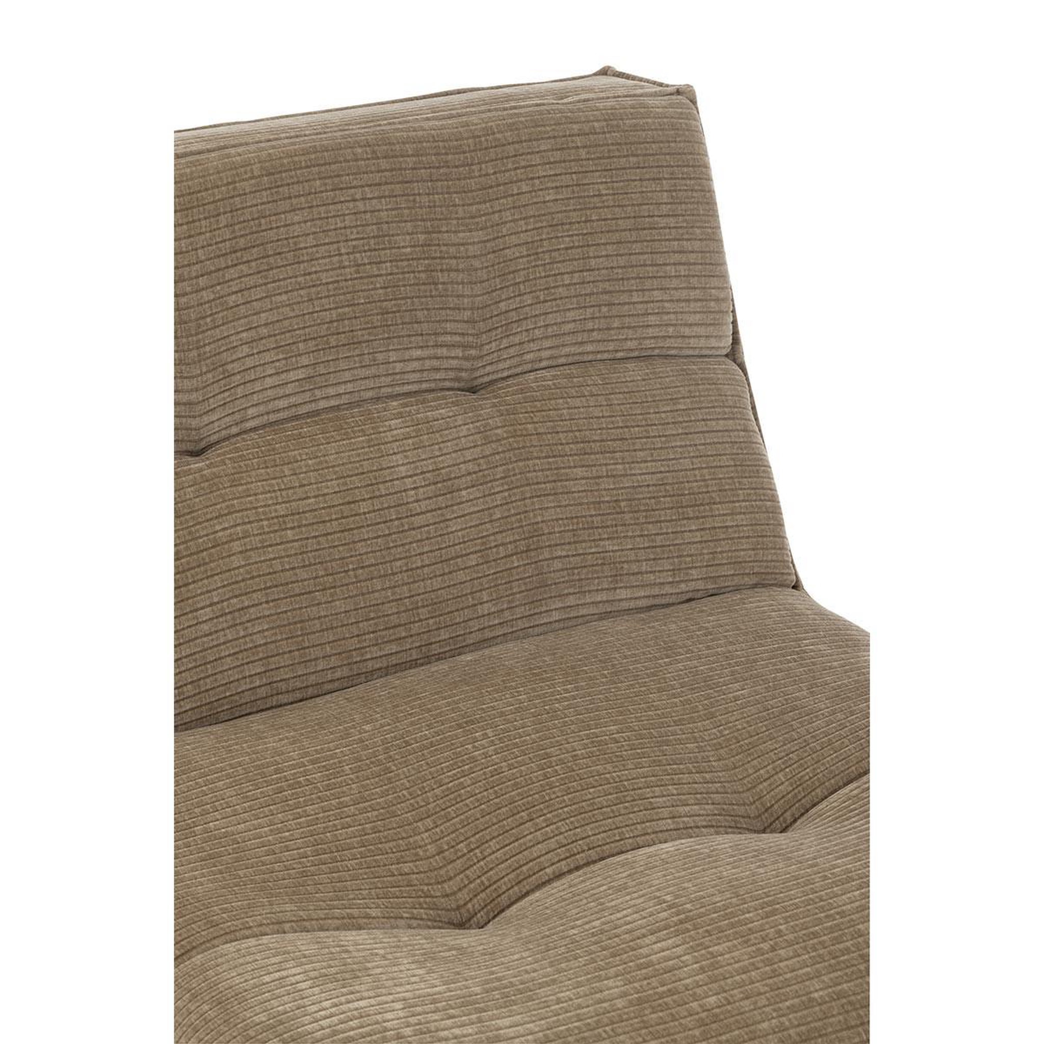 Voir la diapositive 6 : J-LINE Module canapé matelassé  grid  97cm taupe foncé