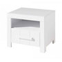 Voir la diapositive 4 : Paris Prix Pack - Lit Enfant, Sommier, Chevet & Armoire  Erik II  90x200cm Blanc