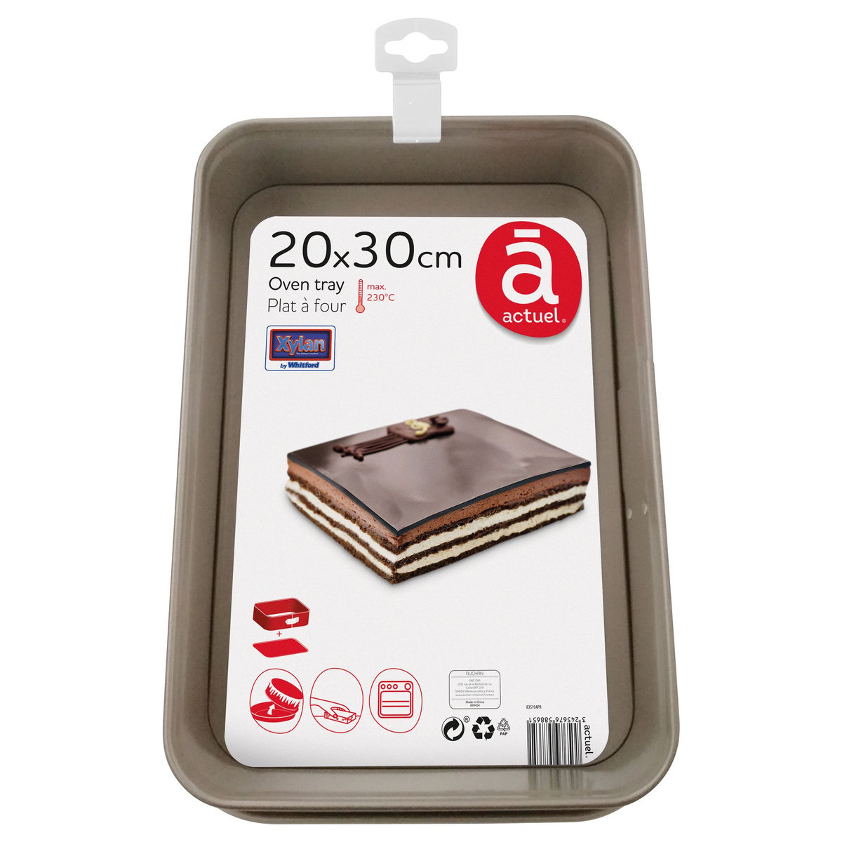 ACTUEL Moule à charnière rectangle 30x20 cm en métal