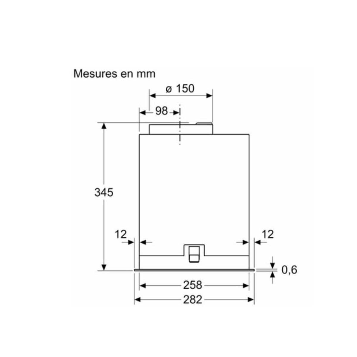 Neff Groupe filtrant 70cm 595m3/h noir - D75NAC1S0B