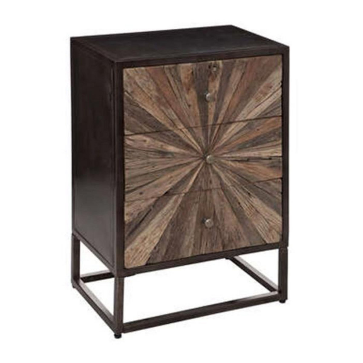 ATMOSPHERA Chiffonnier 3 Tiroirs  Origines  74cm Marron & Noir