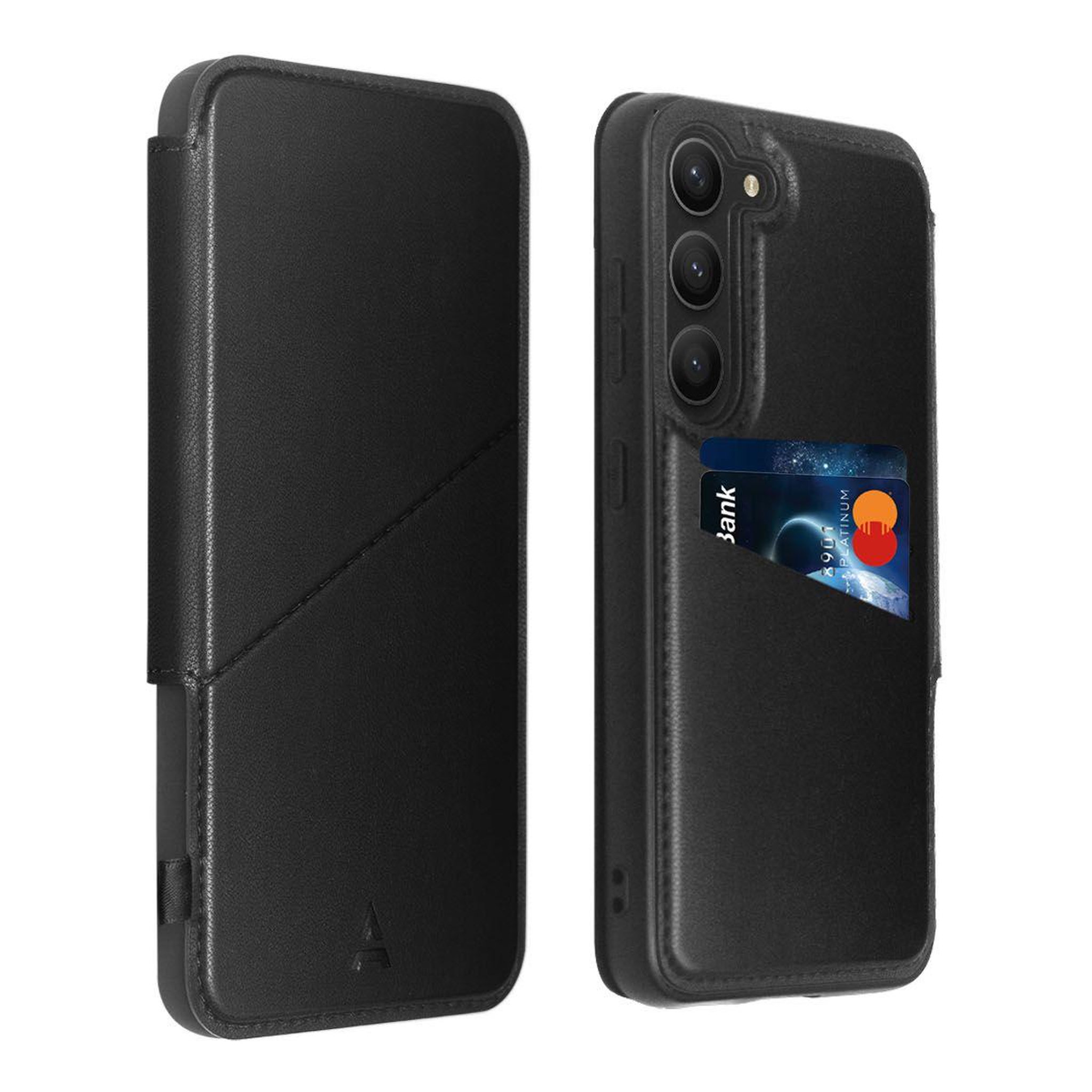 Voir la diapositive 2 : ADEQWAT Etui samsung s23 cuir noir