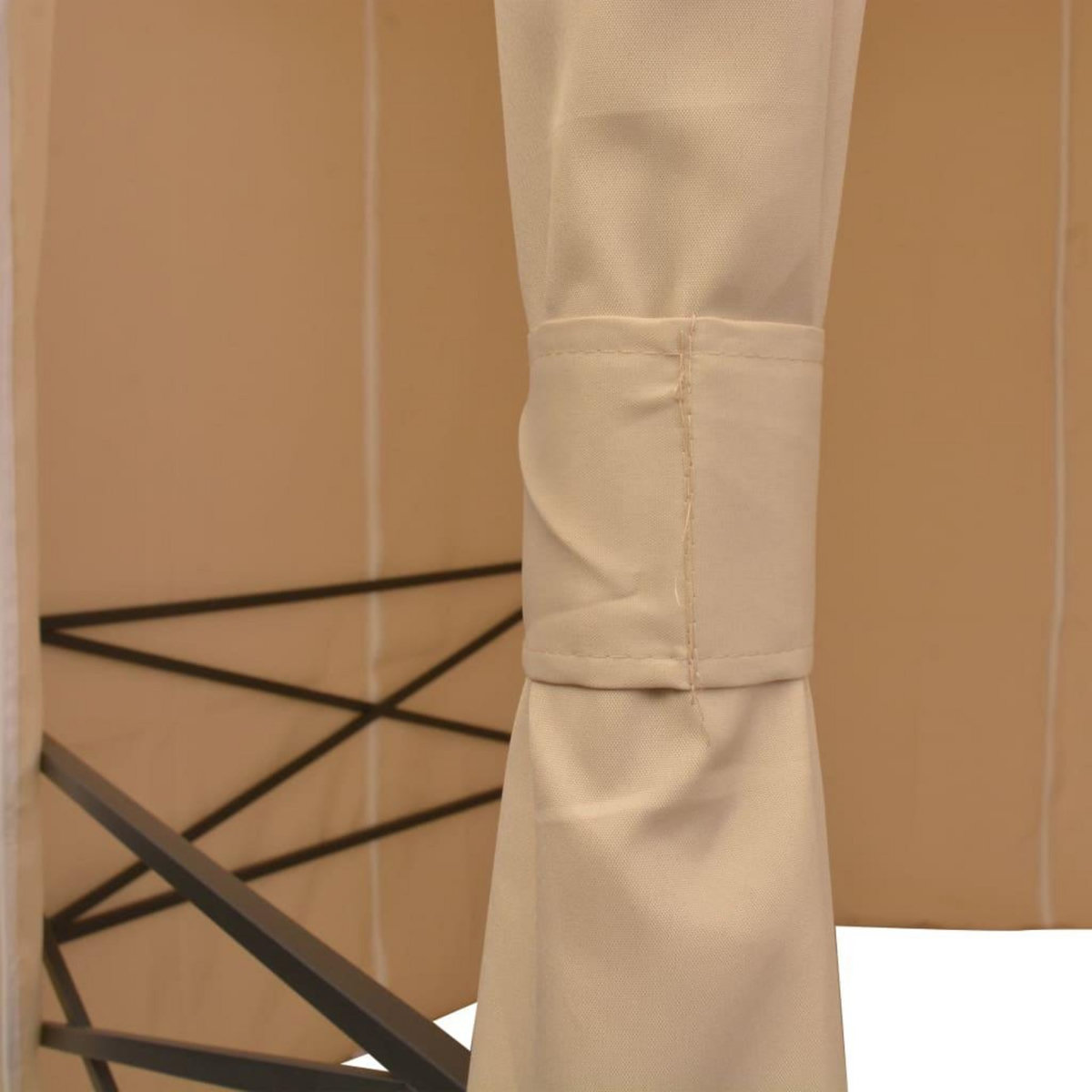 VIDAXL Chapiteau tente de jardin avec rideaux Hexagonal 360 x 265 cm