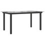 Voir la diapositive 2 : VIDAXL Table de jardin Noir 150x90x74 cm Aluminium et verre