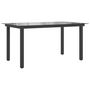 Voir la diapositive 2 : VIDAXL Table de jardin Noir 150x90x74 cm Aluminium et verre