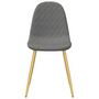 Voir la diapositive 4 : VIDAXL Chaises a manger lot de 6 gris clair velours