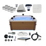 Voir la diapositive 5 : MSpa Spa rigide 6 places hydromassages. 4 coussins + 8 filtres. OSLO AMBER. beige. L 160 x P 160 x H 65 cm