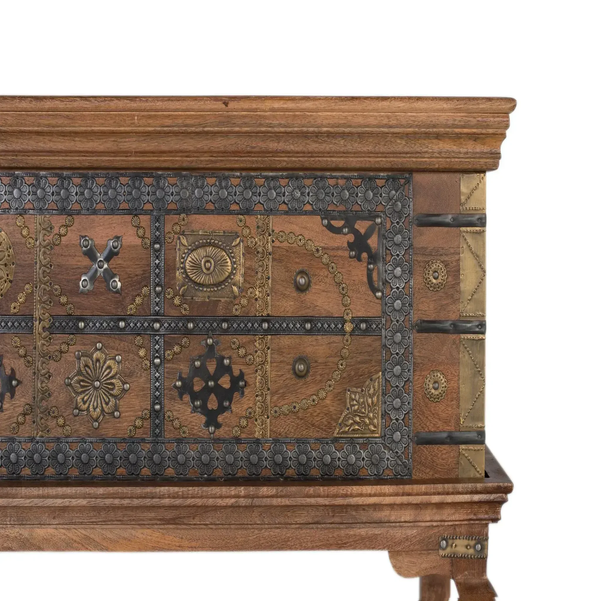 Voir la diapositive 4 : GINER Y COLOMER SL Console en bois de manguier 116 cm style artisanal classique
