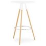 Voir la diapositive 4 : Paris Prix Table de Bar  Uzak  101cm Blanc