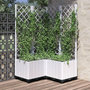 Voir la diapositive 1 : VIDAXL Jardiniere avec treillis Blanc 80x80x136 cm PP