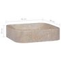 Voir la diapositive 6 : VIDAXL Lavabo Gris 40x40x10 cm Marbre