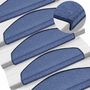 Voir la diapositive 5 : VIDAXL Tapis d'escalier 30 pcs bleu 65x24x4 cm