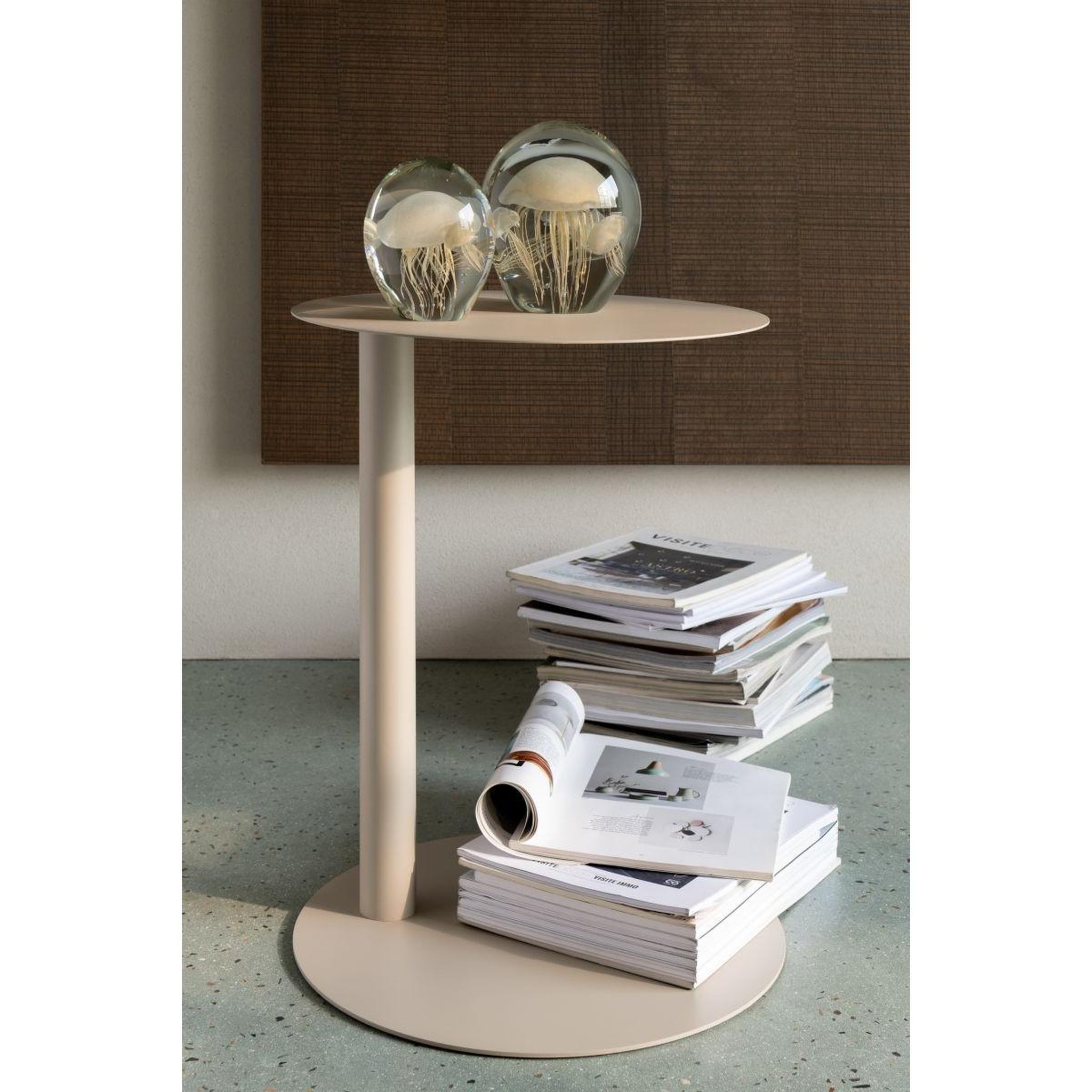 Voir la diapositive 4 : J-LINE Presse-papier en verre méduse  calypso  15cm beige