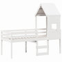 Voir la diapositive 3 : VIDAXL Lit haut sans matelas blanc 80x200 cm bois de pin massif