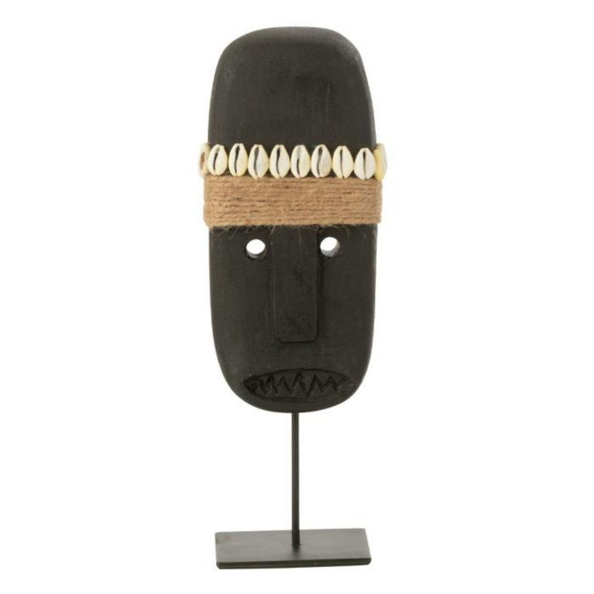 Paris Prix Statuette Déco Masque en Pierre  Olivier  27cm Noir