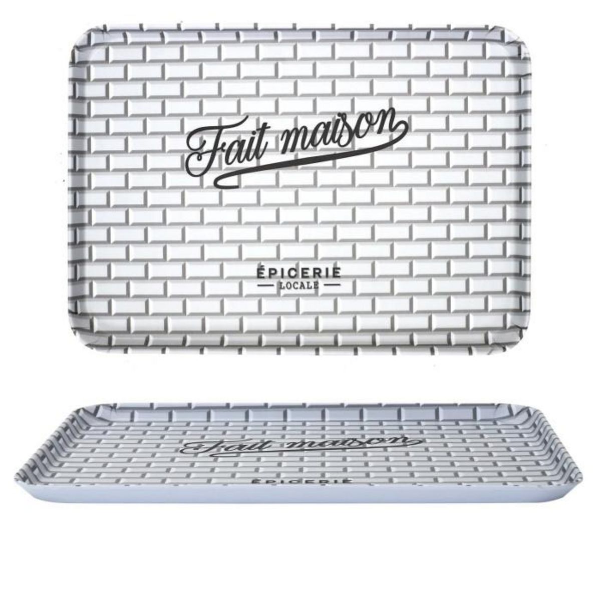 Paris Prix Plateau de Service  Brooklyn  42cm Noir & Blanc