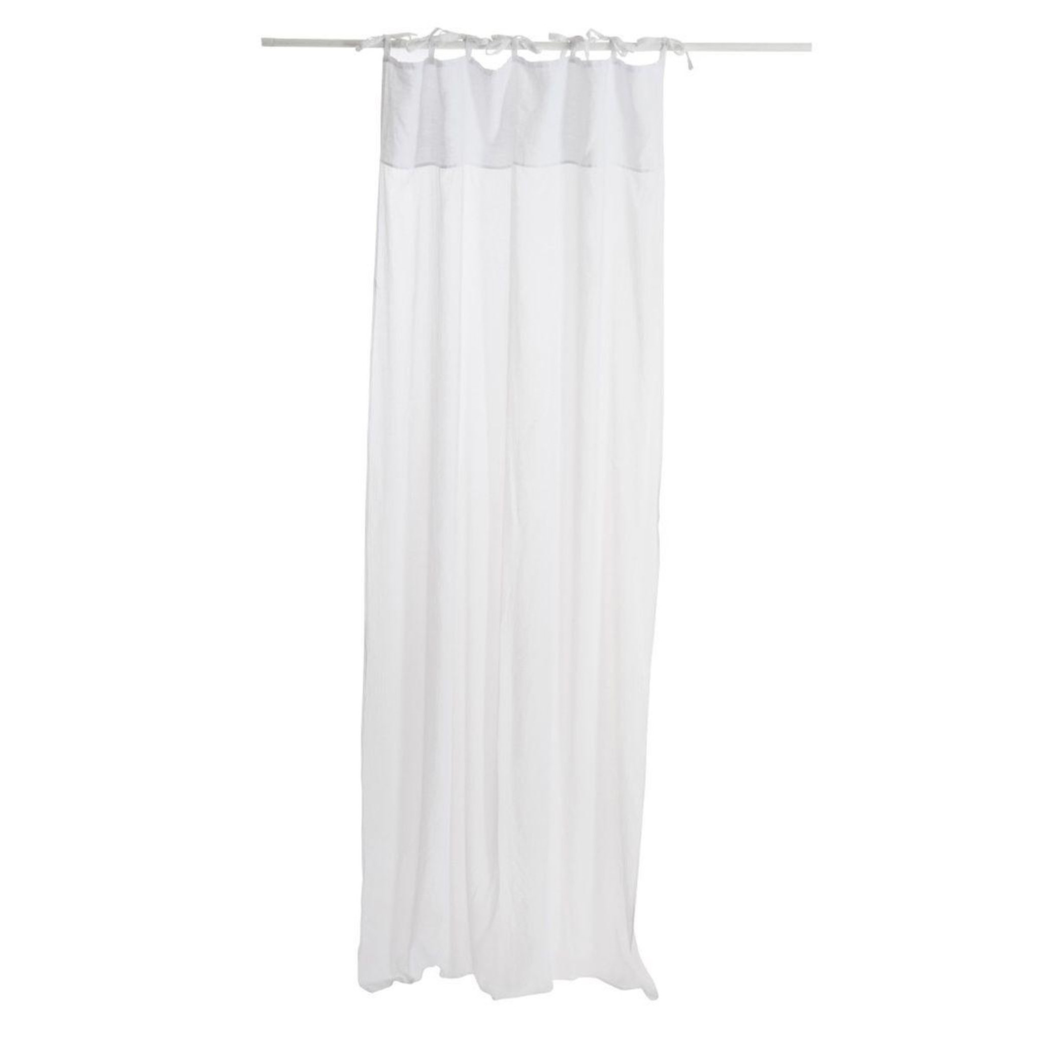 J-LINE Rideau Voilage  Faded  140x290cm Blanc