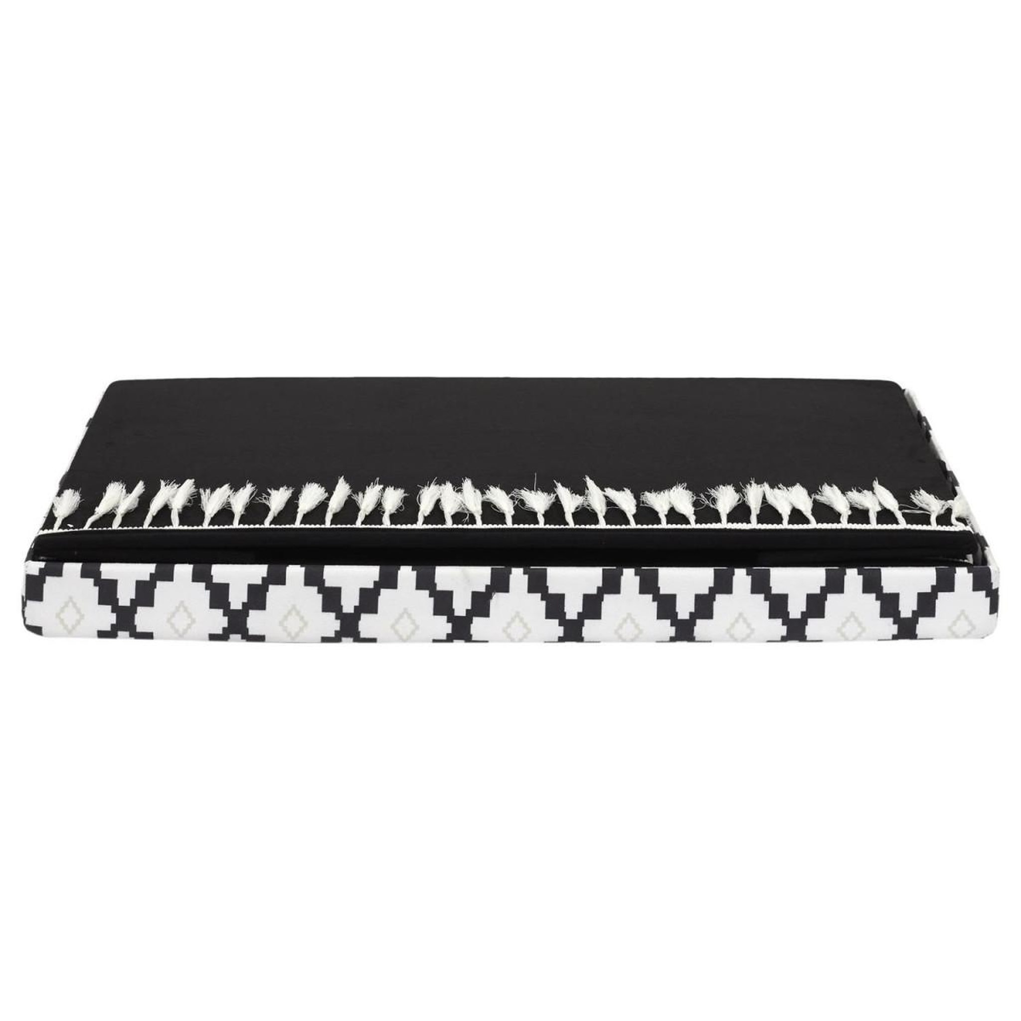 Voir la diapositive 5 : The Home Deco Factory Banc pliable & coffre  mirage  76cm noir & blanc