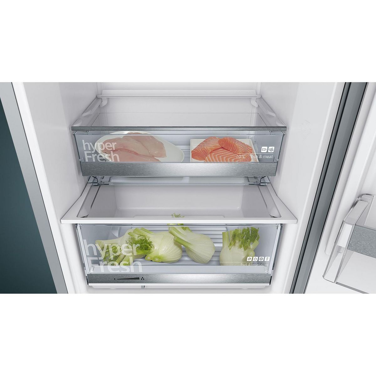 Siemens Réfrigérateur combiné 60cm 337l lowfrost inox - kg39eaica