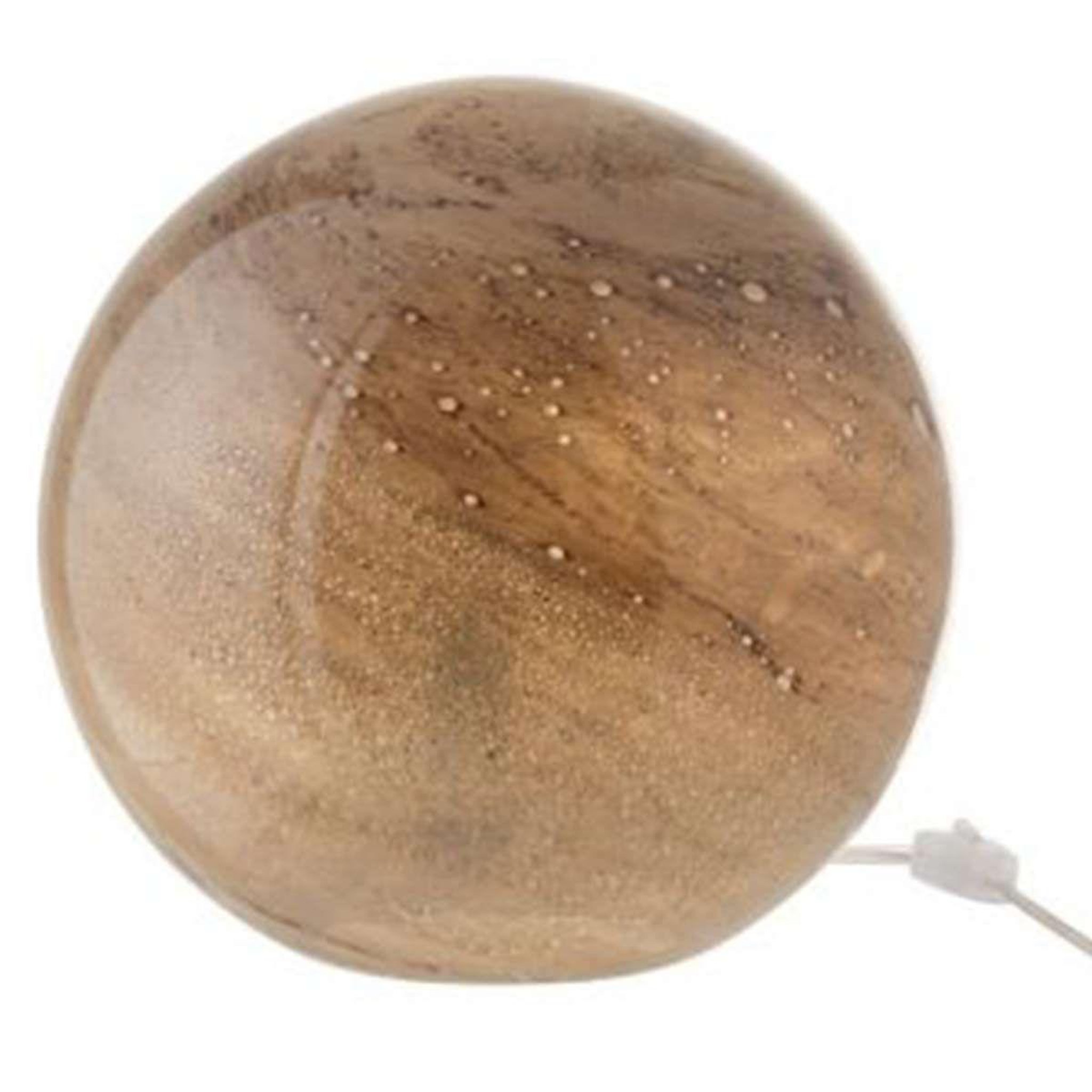 Voir la diapositive 2 : J-LINE Lampe à poser en verre  dany  30cm marron