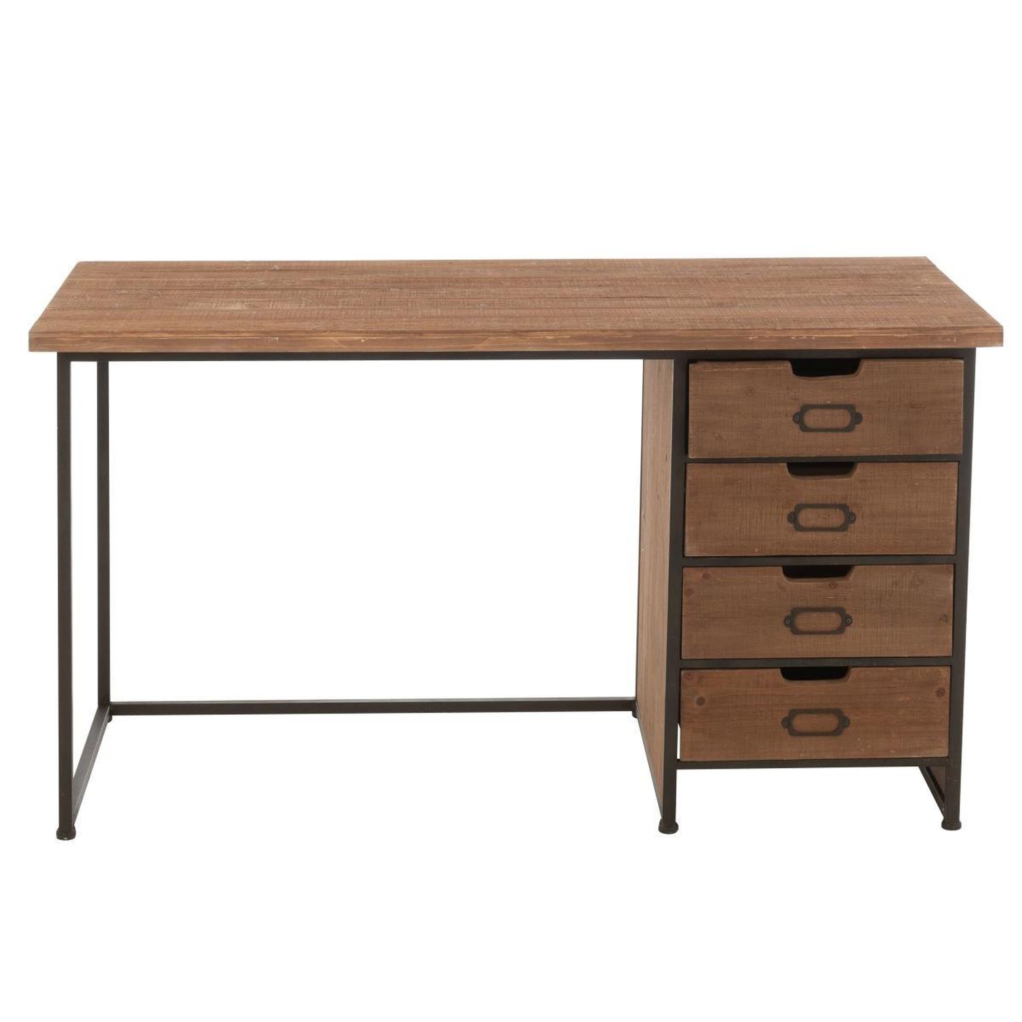 Voir la diapositive 2 : J-LINE Bureau en bois  sia  140cm naturel