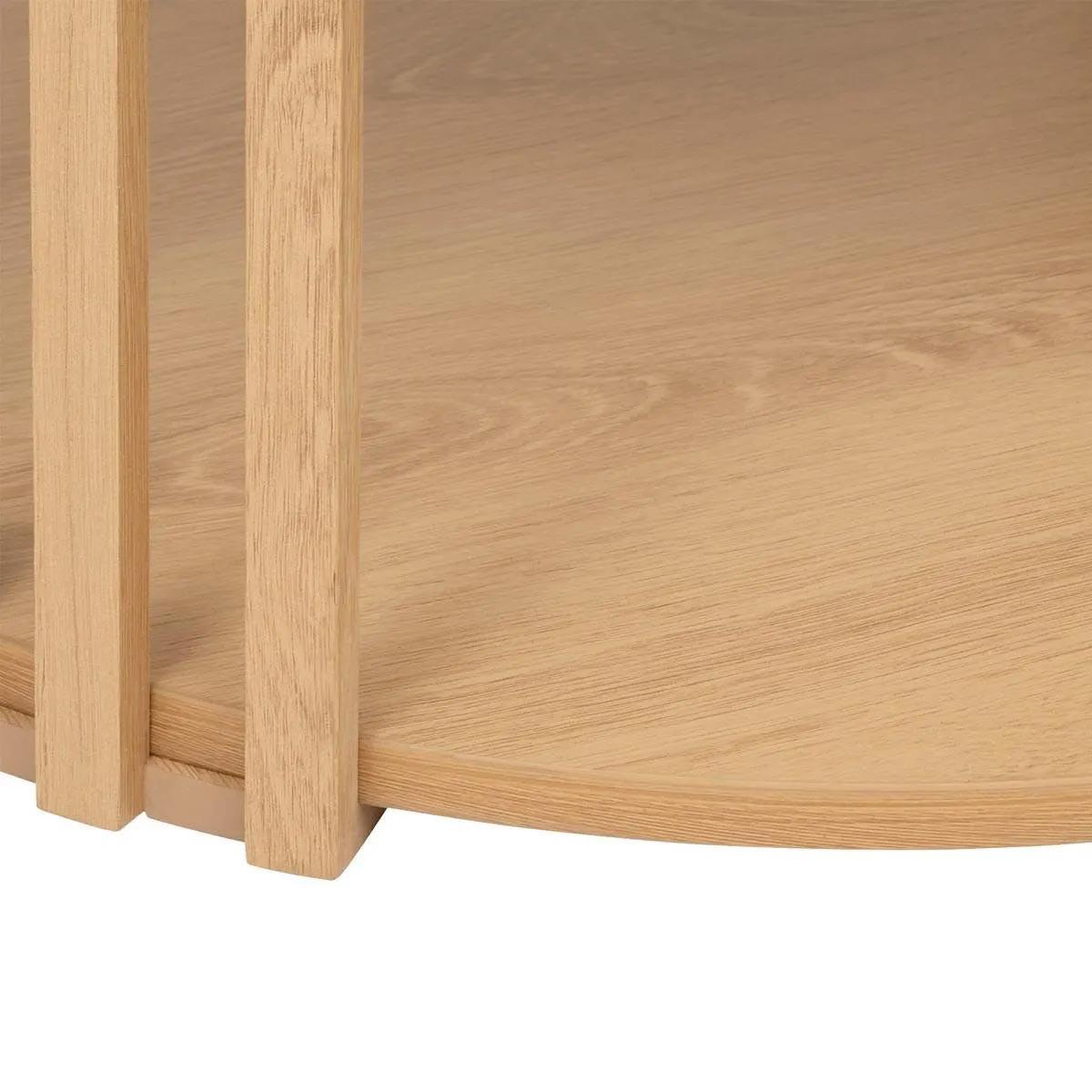 Voir la diapositive 3 : FIVE Table basse design  slat  60cm beige