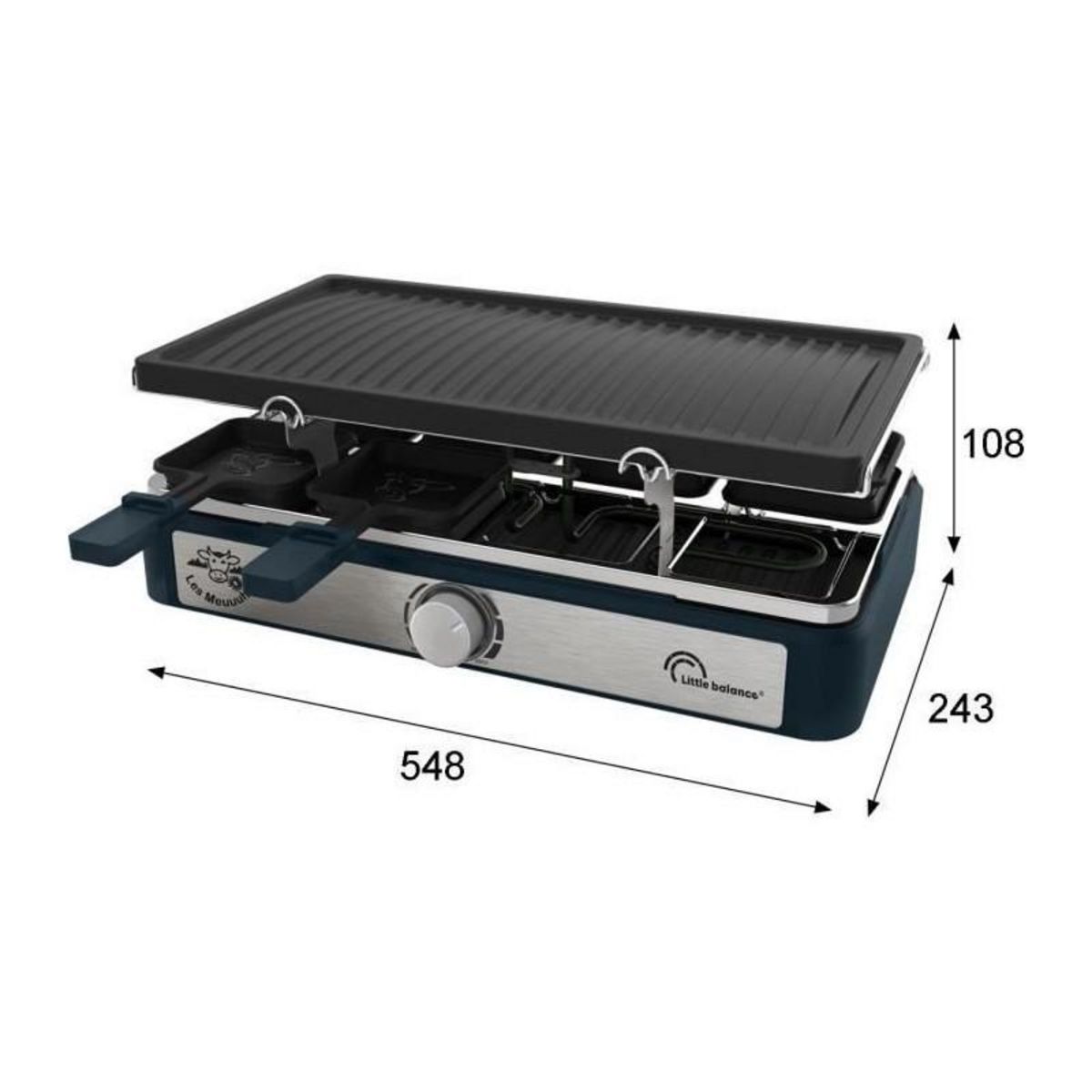 LITTLE BALANCE Appareil à raclette 8 personnes 1400w - 8750