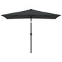 Voir la diapositive 2 : VIDAXL Parasol d'exterieur avec mat en metal 300x200 cm anthracite