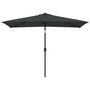 Voir la diapositive 2 : VIDAXL Parasol d'exterieur avec mat en metal 300x200 cm anthracite