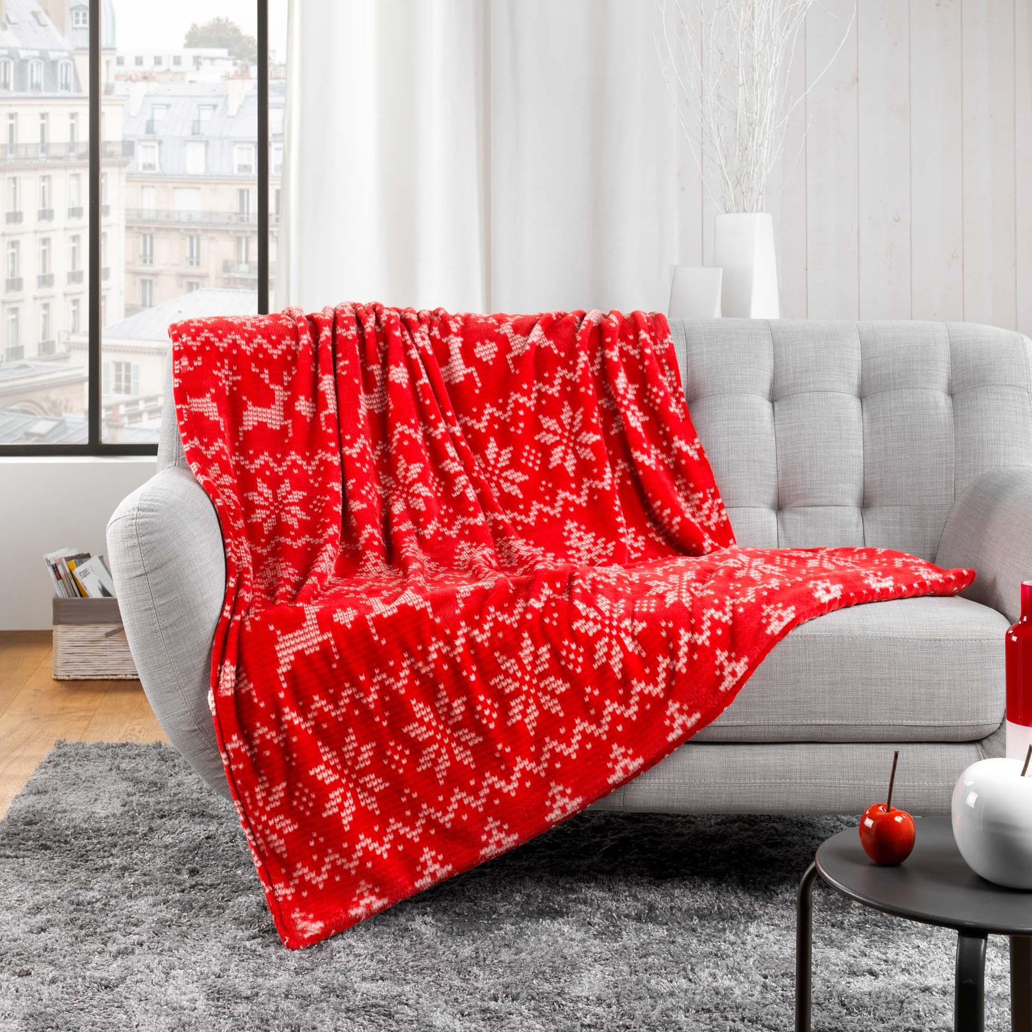 Voir la diapositive 2 : Eden Plaid flanelle + poche pour pieds holly