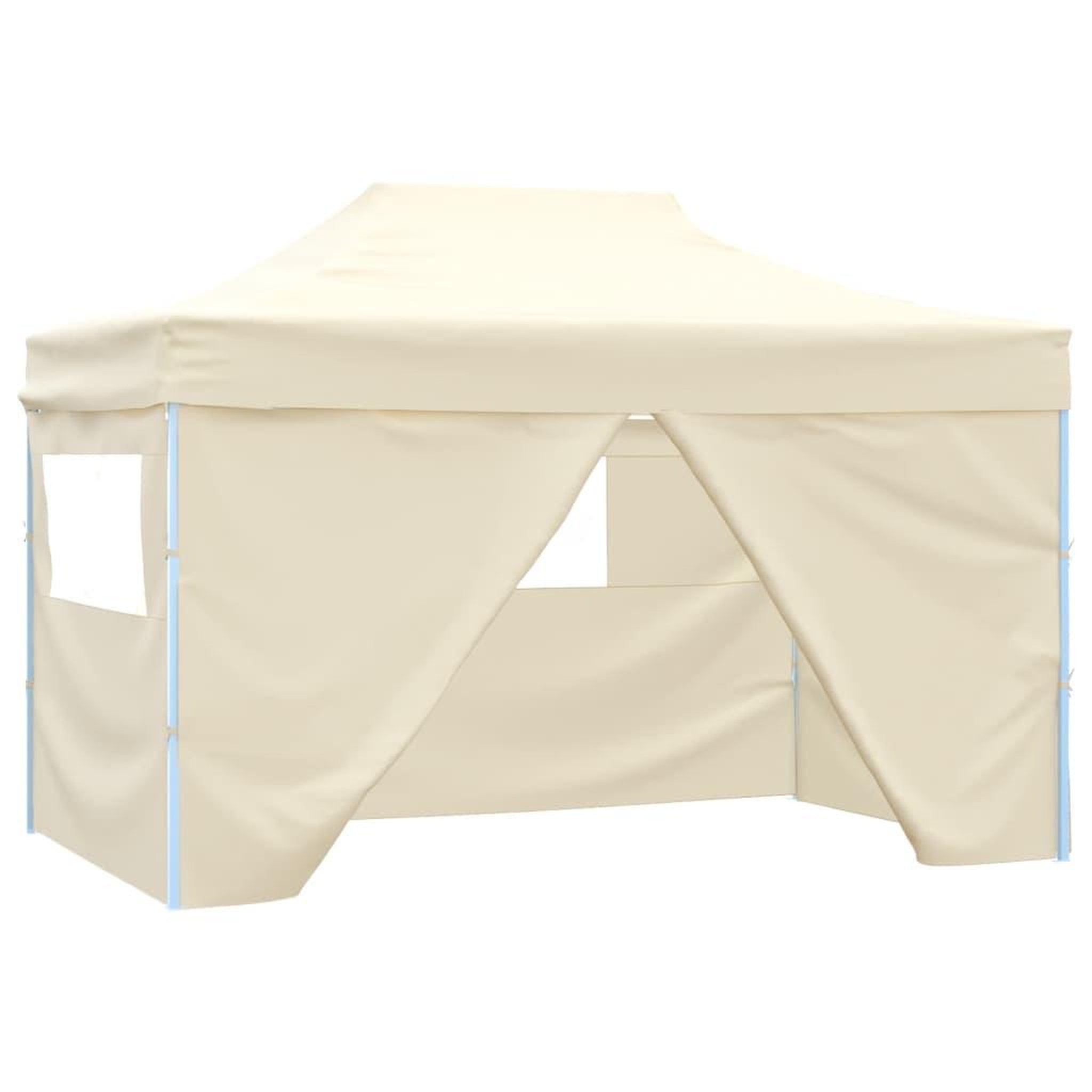 Voir la diapositive 1 : VIDAXL Tente de reception pliable avec 4 parois 3x4 m Acier Creme