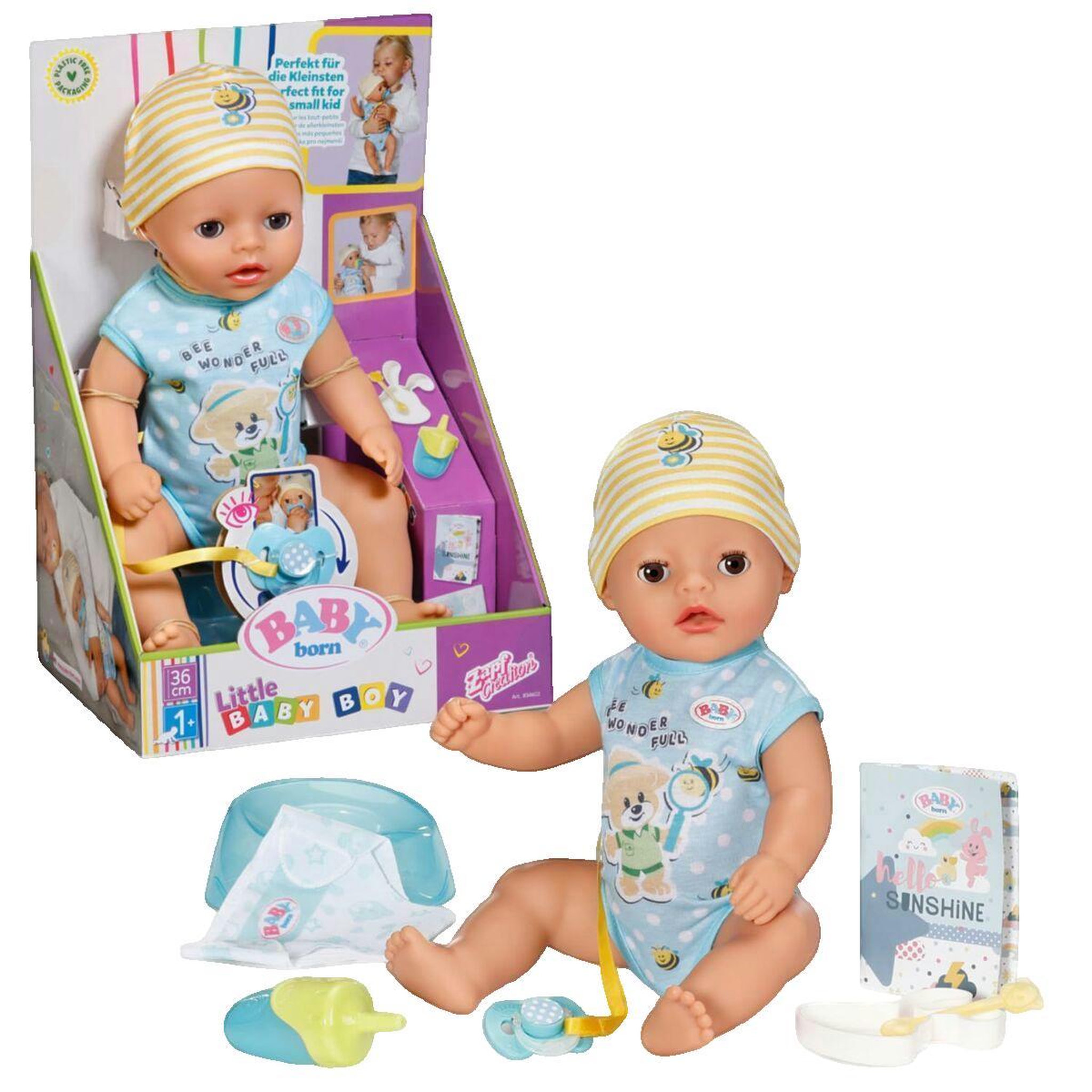 Voir la diapositive 2 : BABY Poupon à fonction Baby Born Lukas 36 cm multicolore