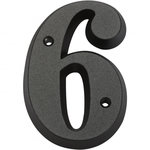 CENTRALE BRICO Chiffre 6 en zamak mat H.8 x l.4.5 cm