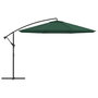 Voir la diapositive 3 : VIDAXL Parasol de jardin en porte-a-faux 3,5 m vert