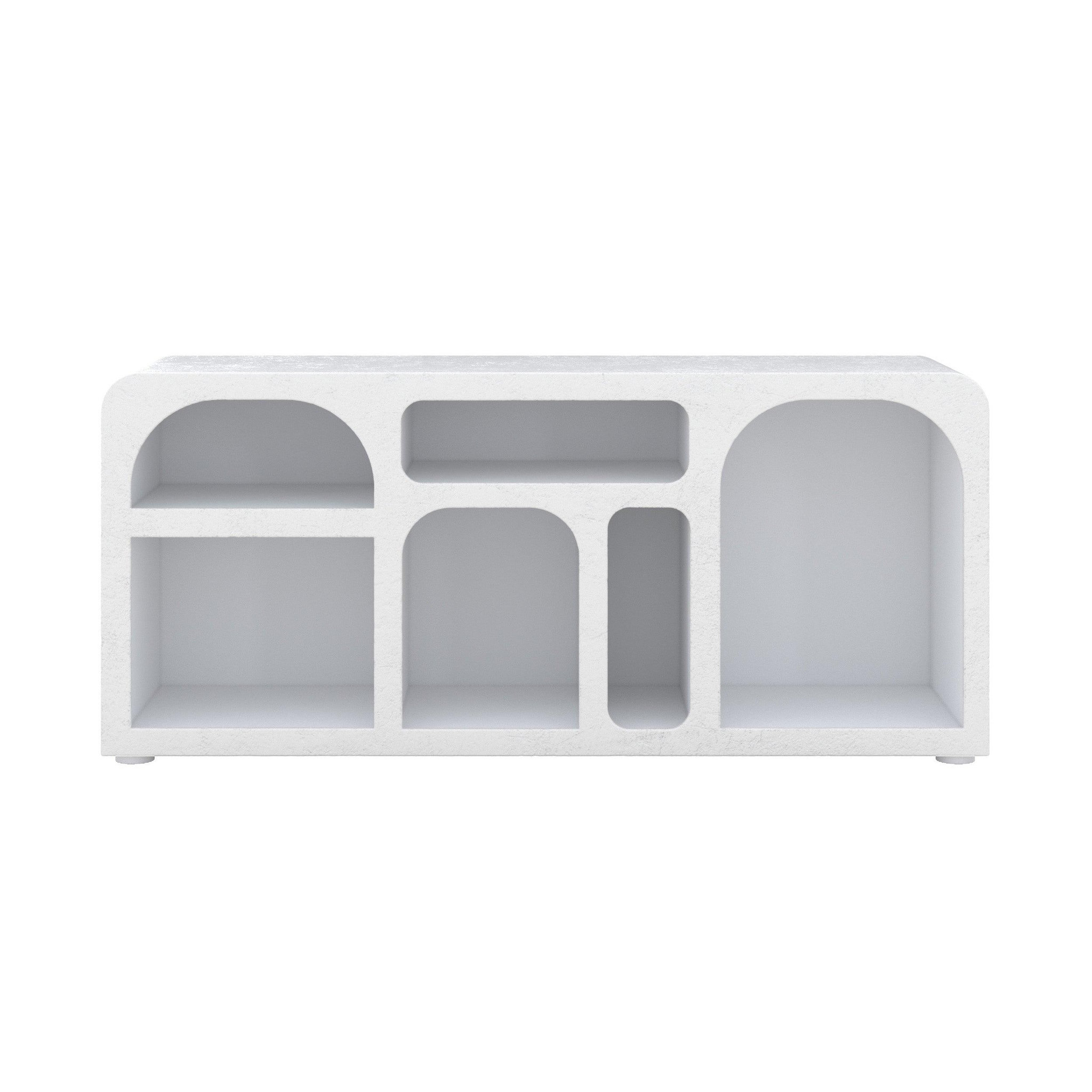 MAISON PAVANE Buffet en plâtre blanc cassé 160 cm-fira