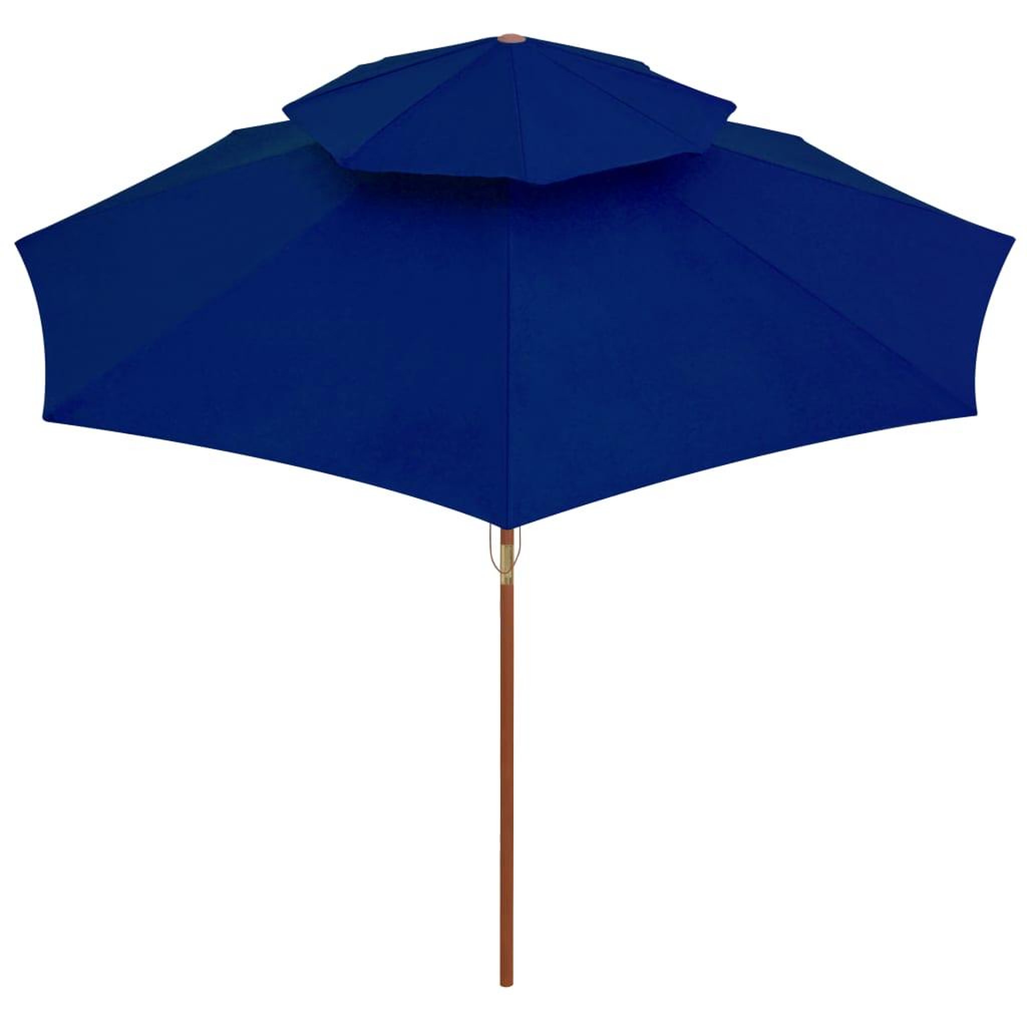 Voir la diapositive 3 : VIDAXL Parasol a deux etages avec mat en bois bleu 270 cm