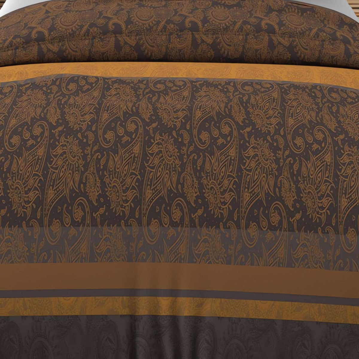 SOLEIL D'OCRE Parure housse de couette coton 57 fils CACHEMIRE, par Soleil d'Ocre