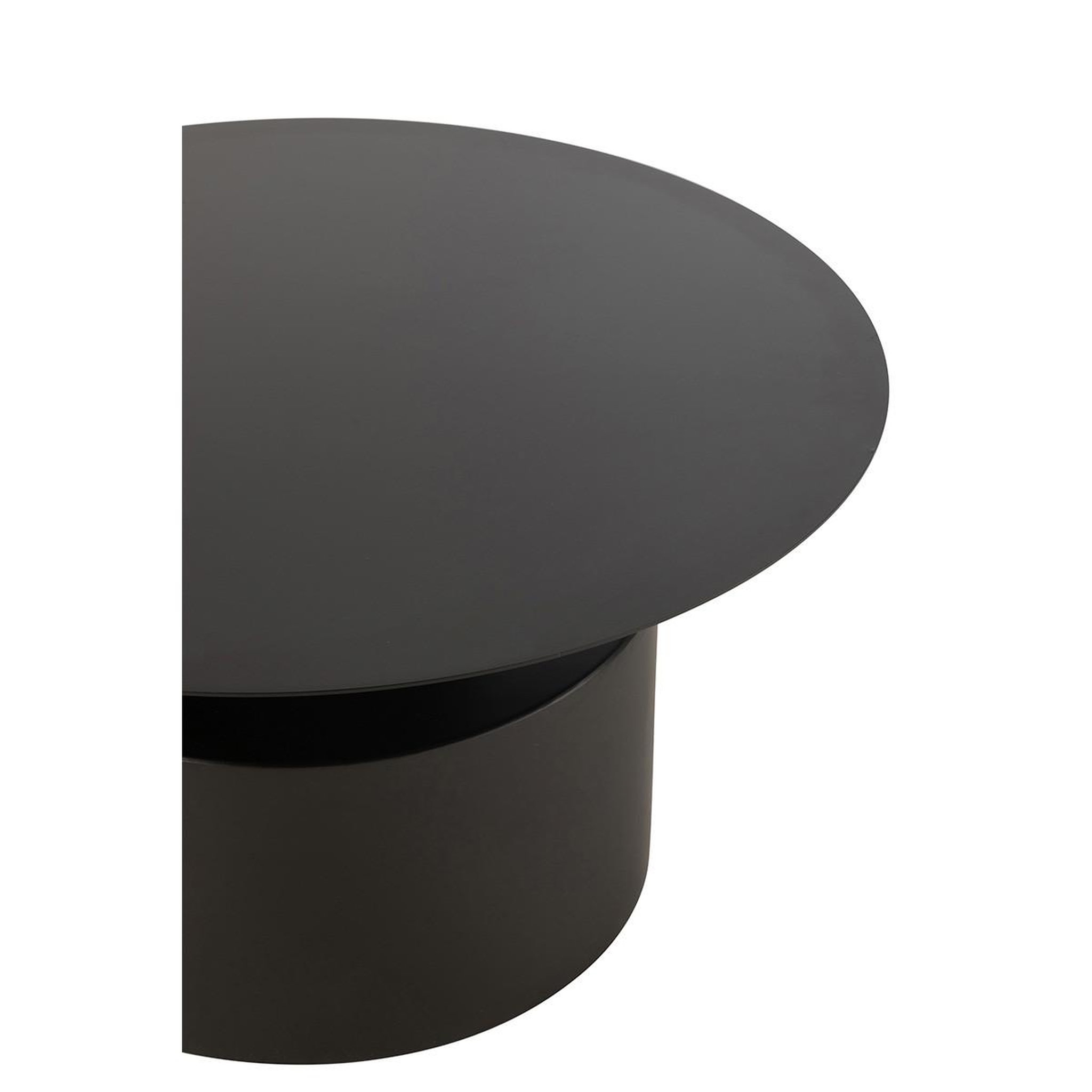 Voir la diapositive 2 : J-LINE Table basse en métal  gregorio  80cm noir